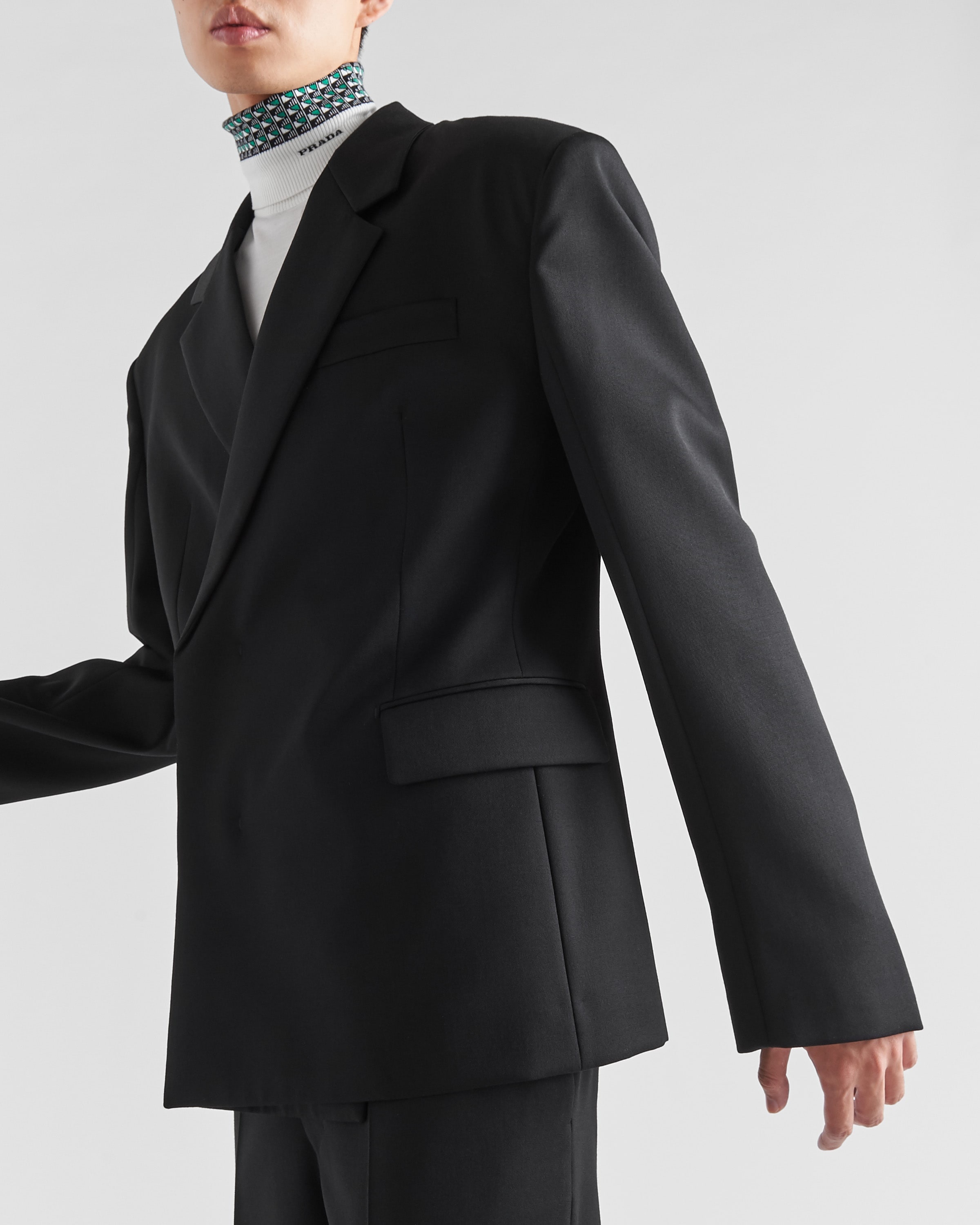 Double-breasted wool jacket - 4