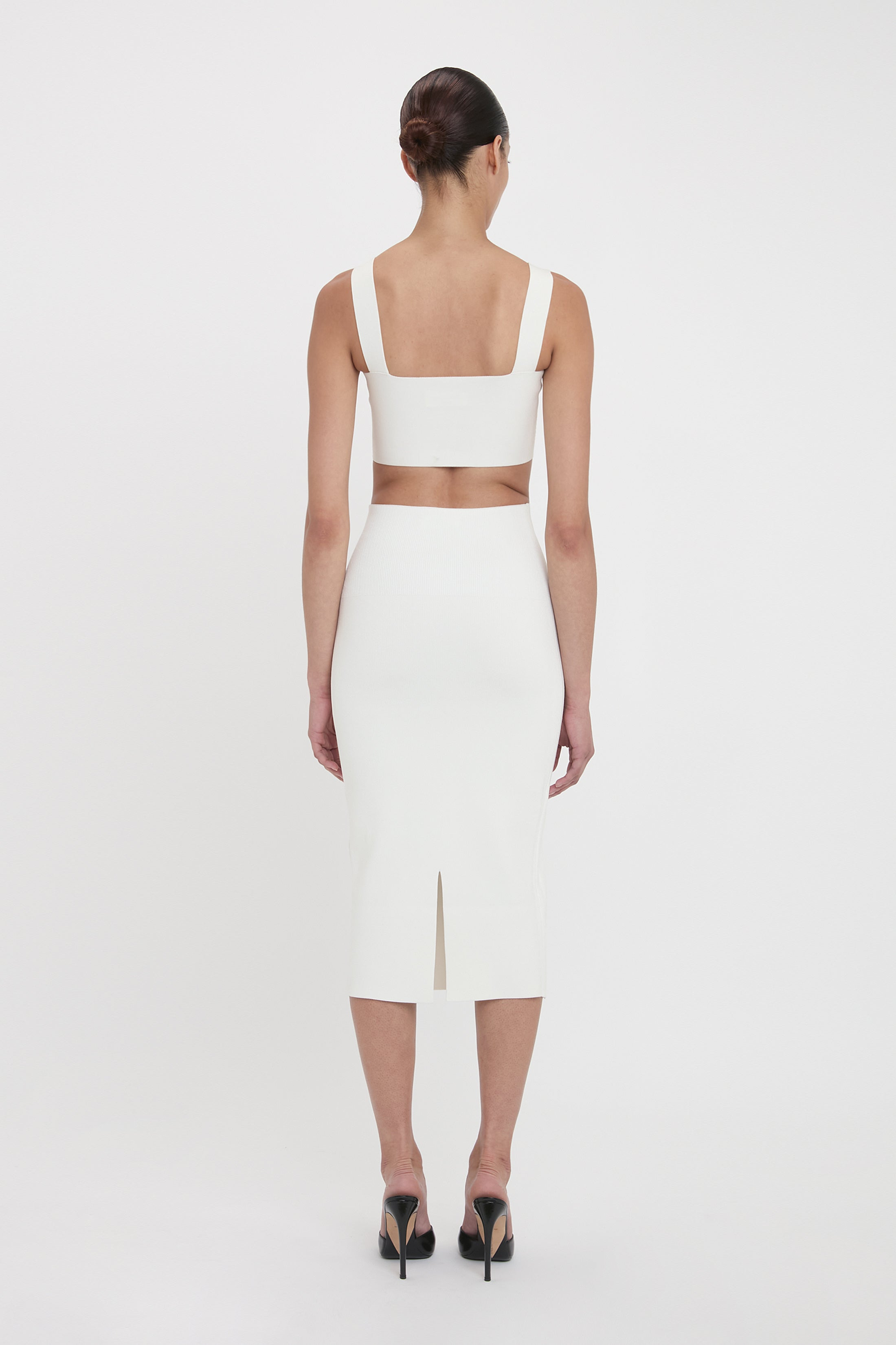 VB Body Strap Bandeau Top In White - 4