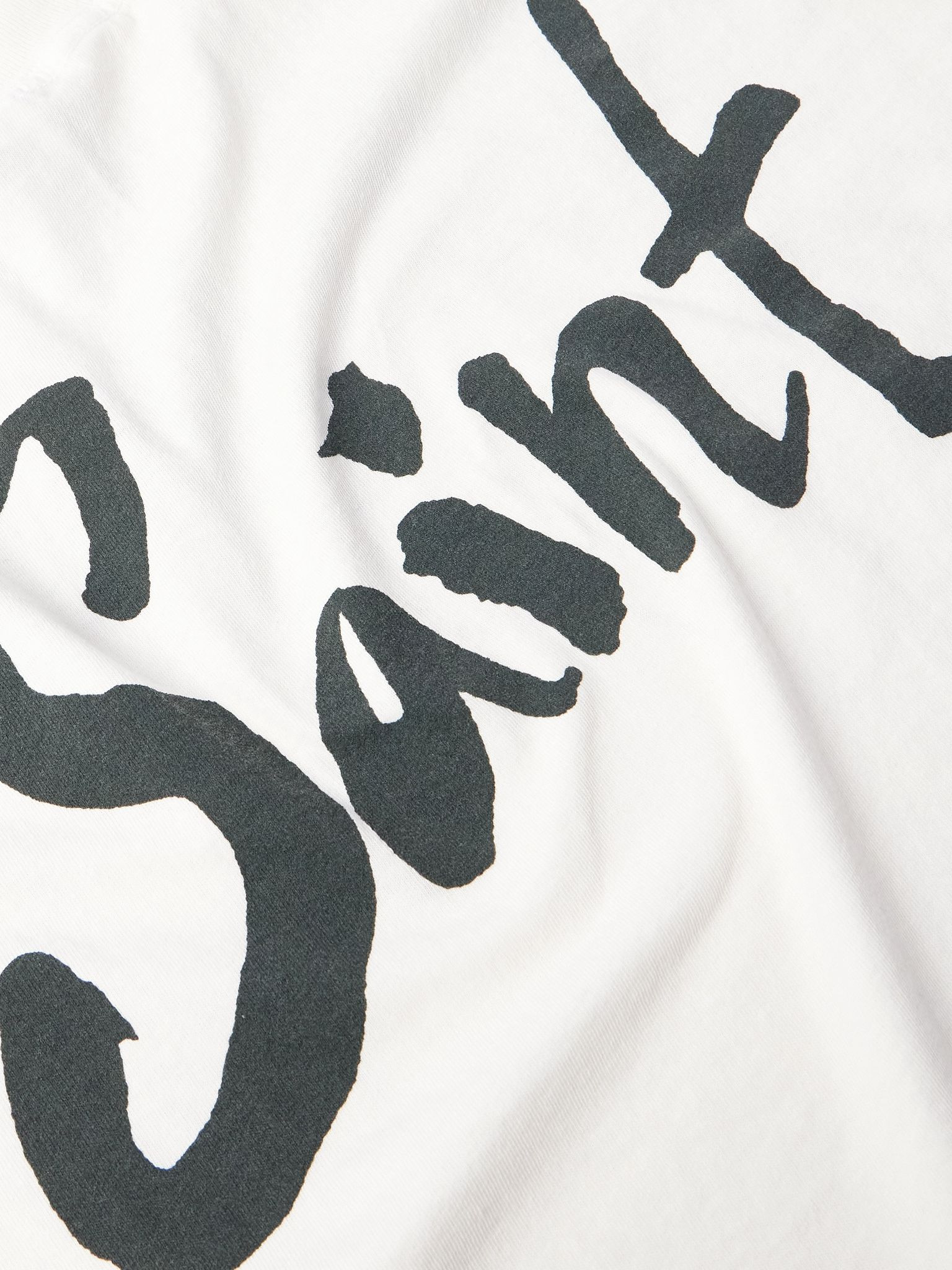 Printed Cotton-Jersey T-Shirt White - 6