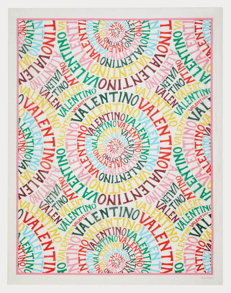 VALENTINO ESCAPE COTTON AND SILK SARONG + CLUTCH BAG IN VALENTINO LOOP PRINT 1