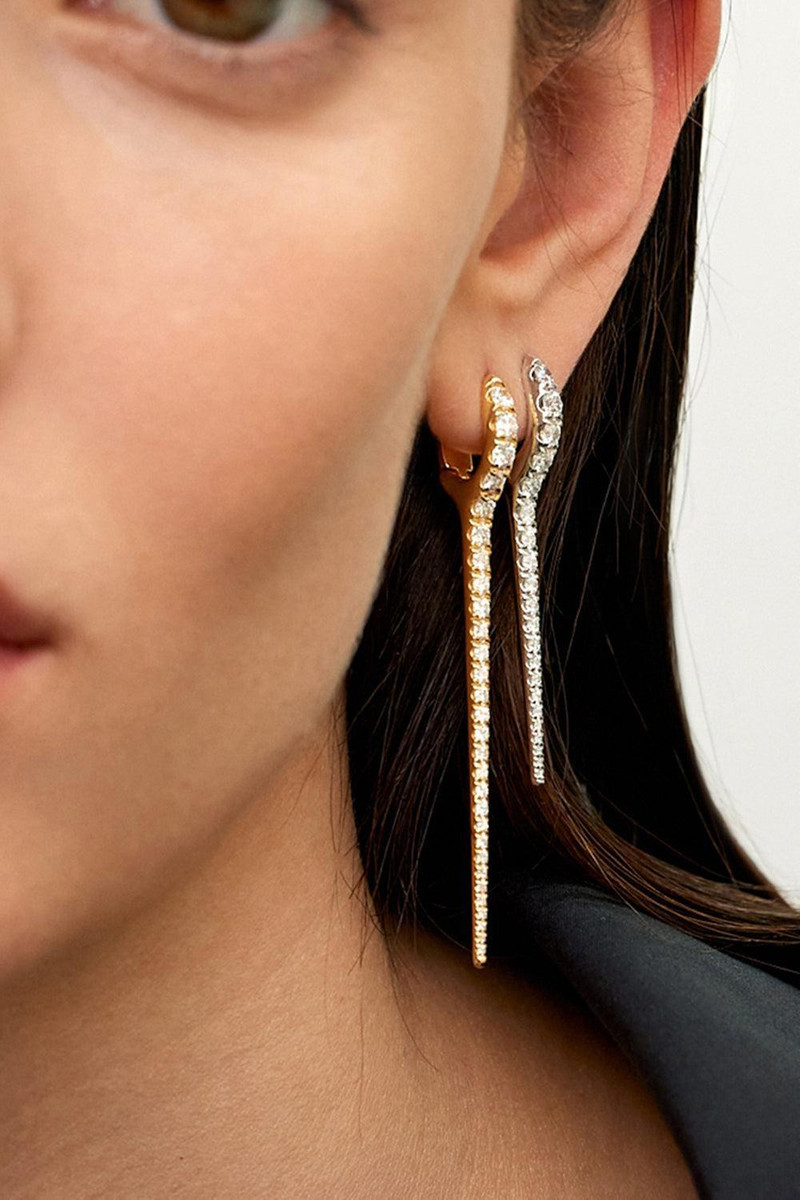 MELISSA KAYE Large Lola Needle Earrings outlook