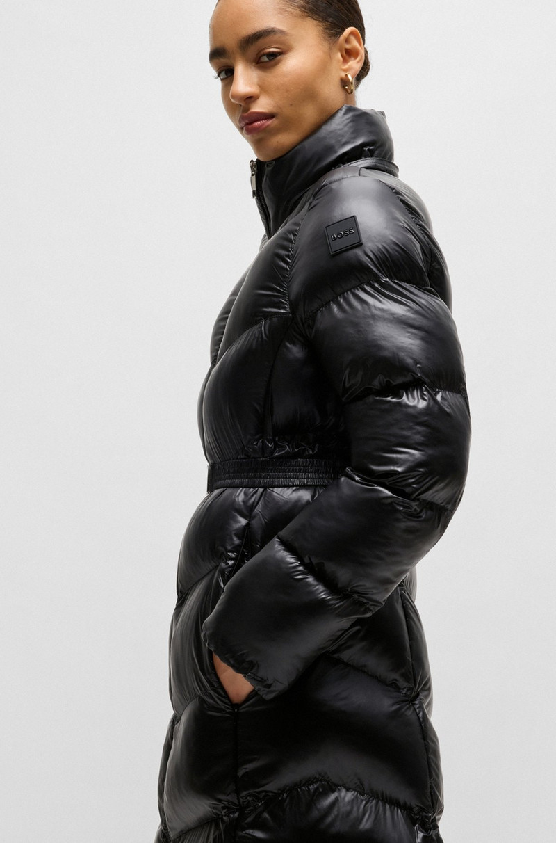 WATER-REPELLENT PUFFER JACKET WITH LOGO BELT 6