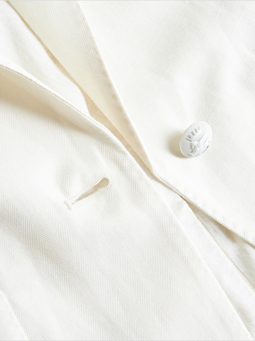 TAILORED LINEN AND SILK JACKET - 5