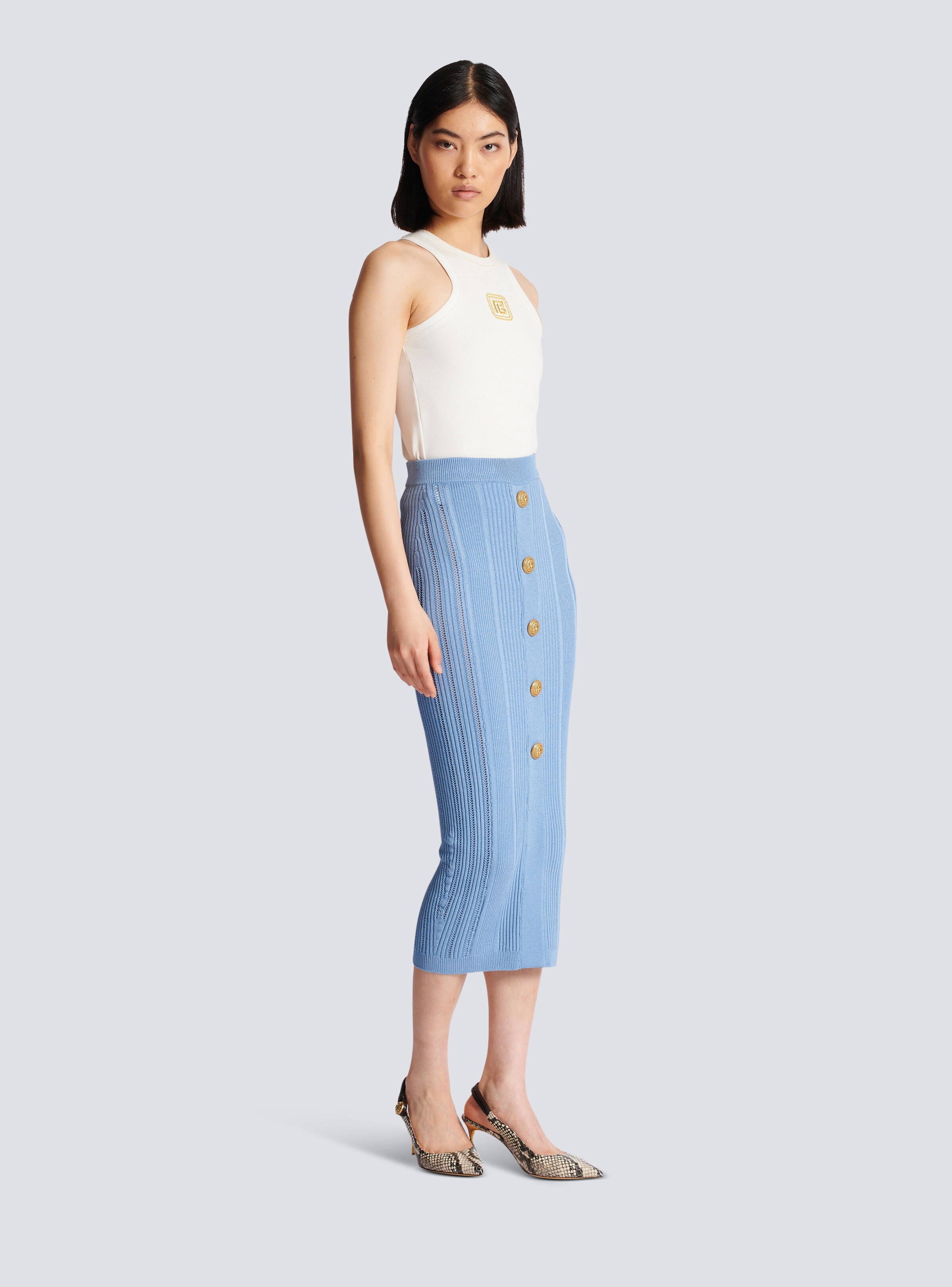 5-button knit skirt - 3
