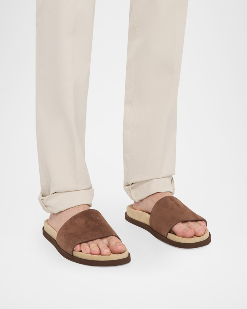 Brunello Cucinelli Men's Suede Slides outlook
