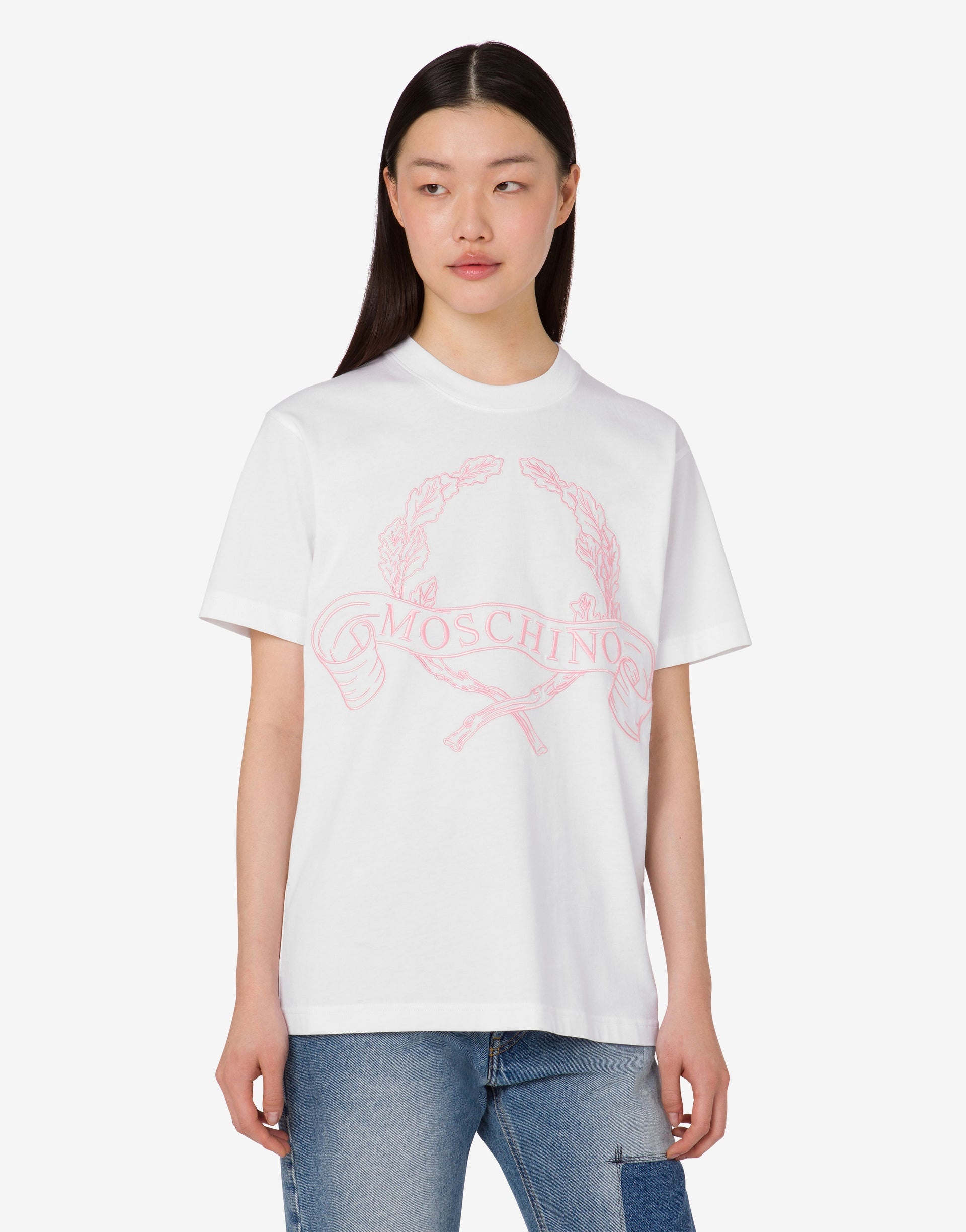 ORGANIC COTTON JERSEY T-SHIRT LAUREL CROWN - 2