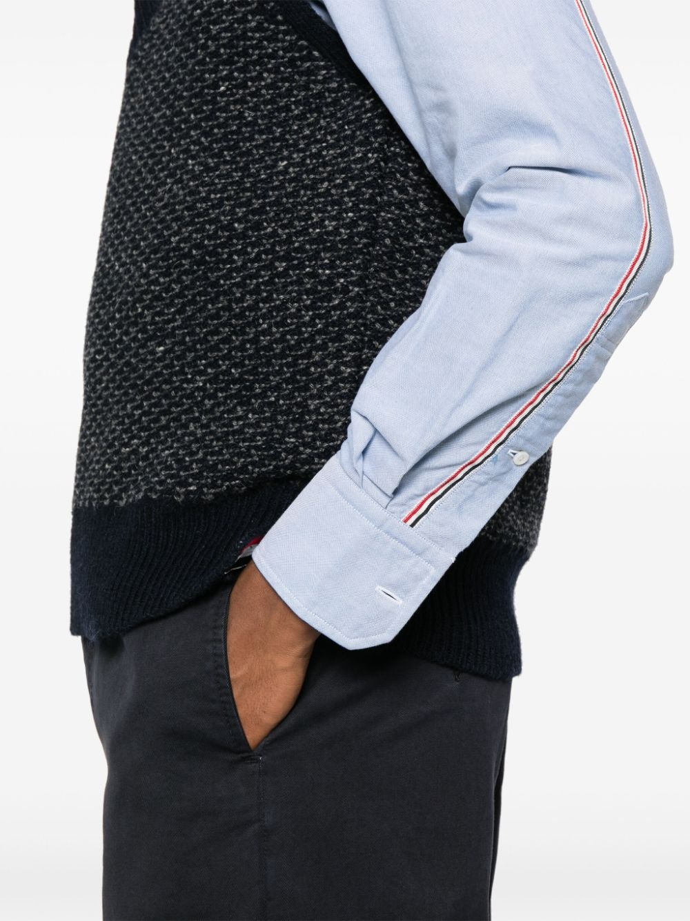 RWB-grosgrain cotton shirt - 5