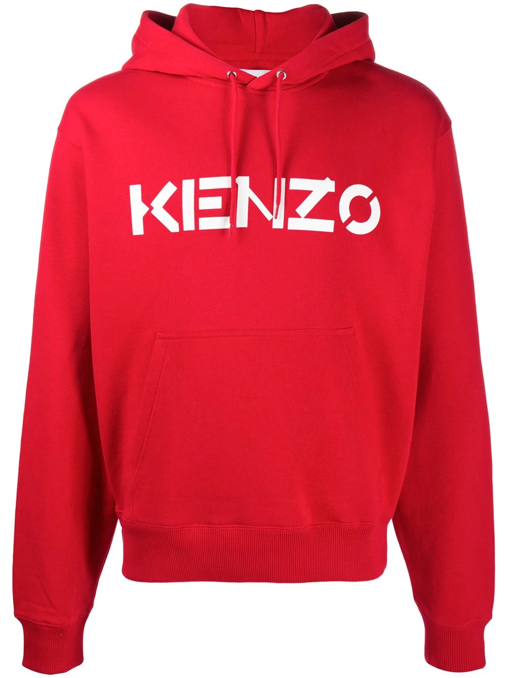 logo print hoodie - 1