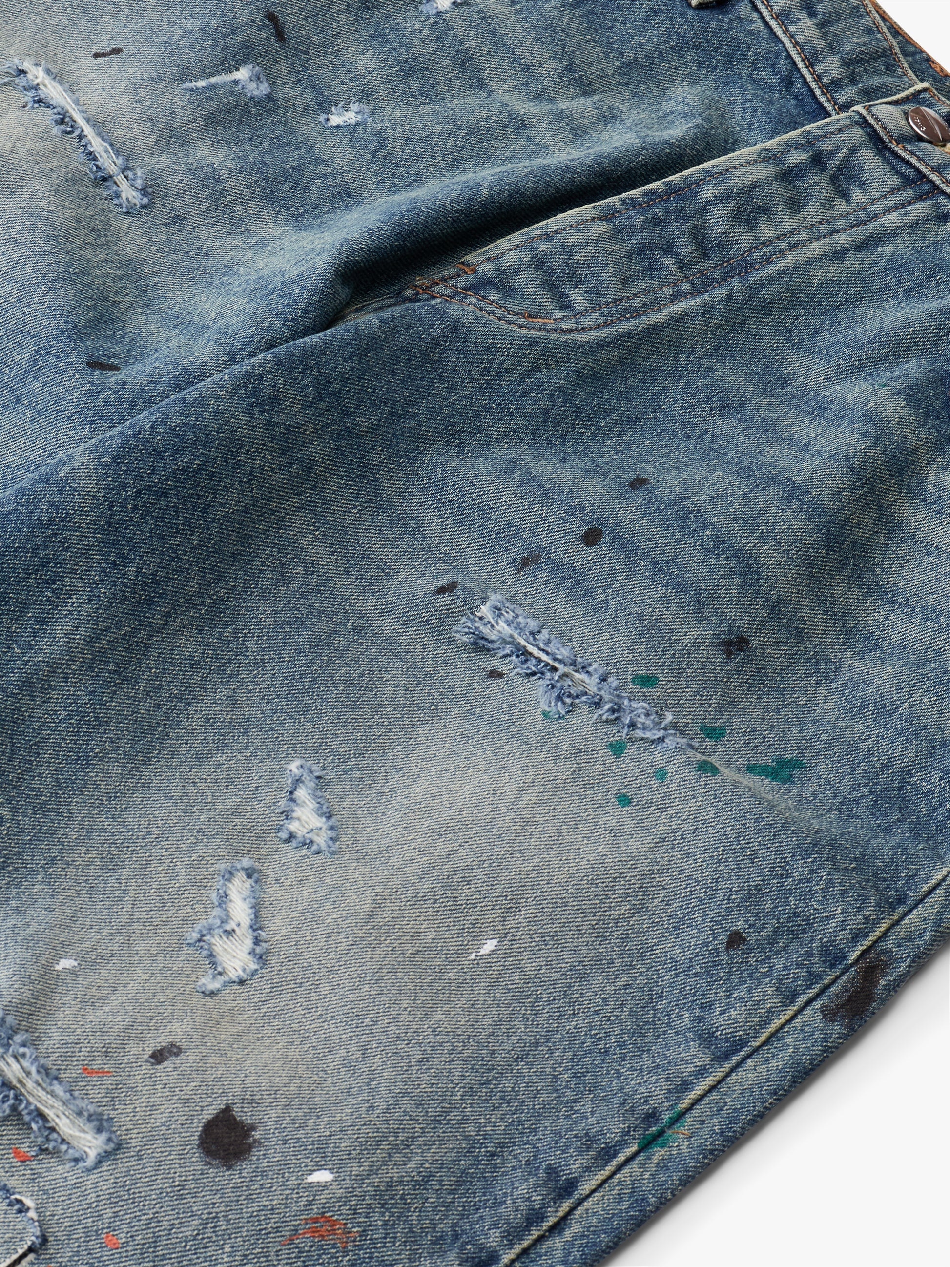 DISTRESSED DENIM SHORTS - 3