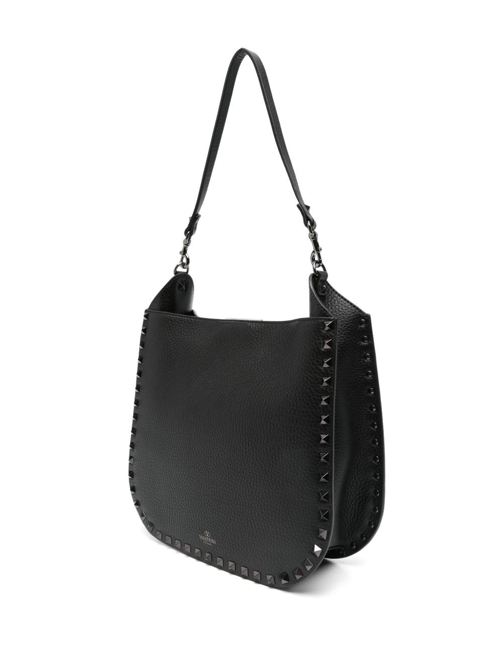 Valentino Garavani Rockstud leather hobo bag - 3