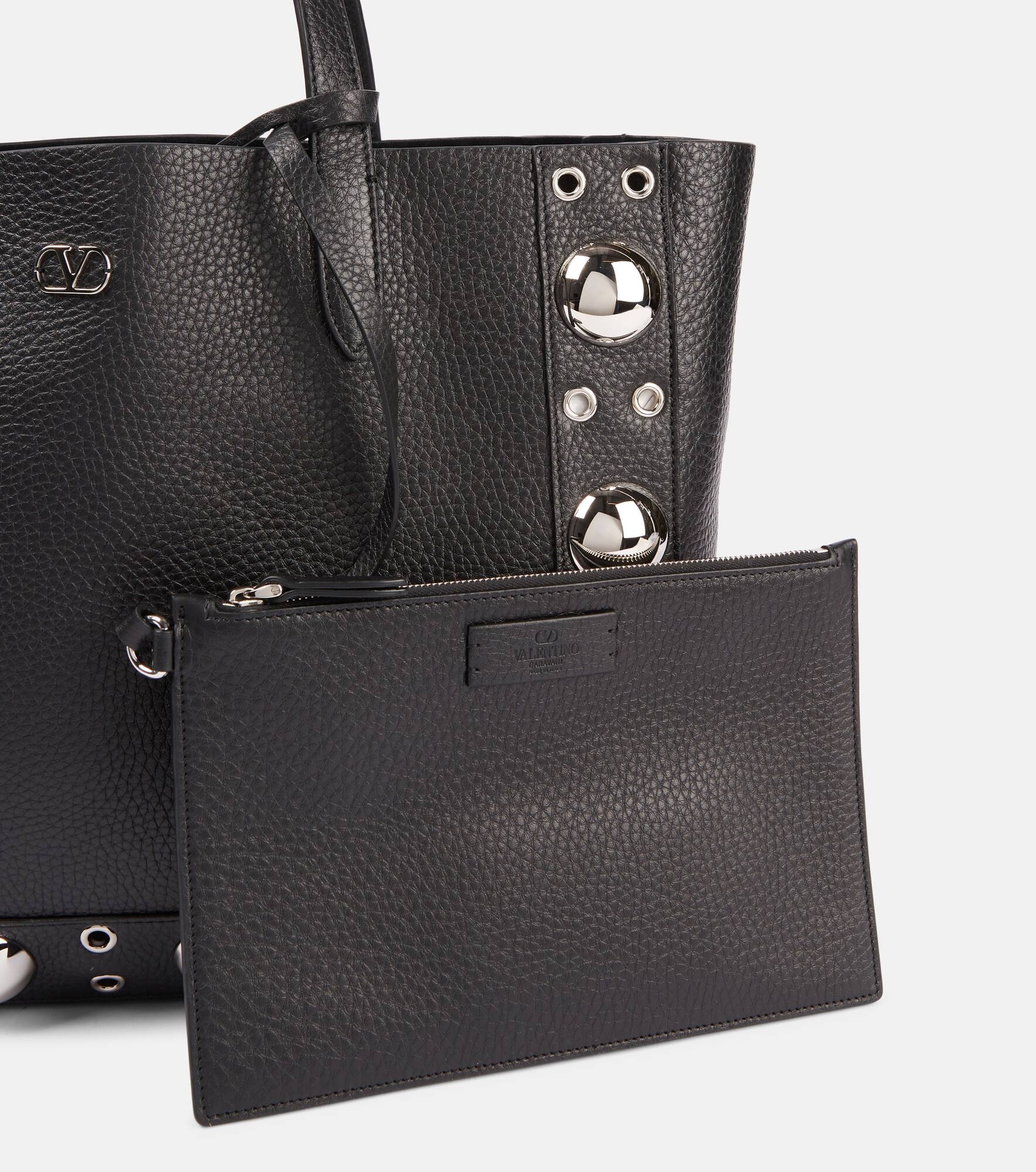Nellcôte Medium studded leather shopper - 6