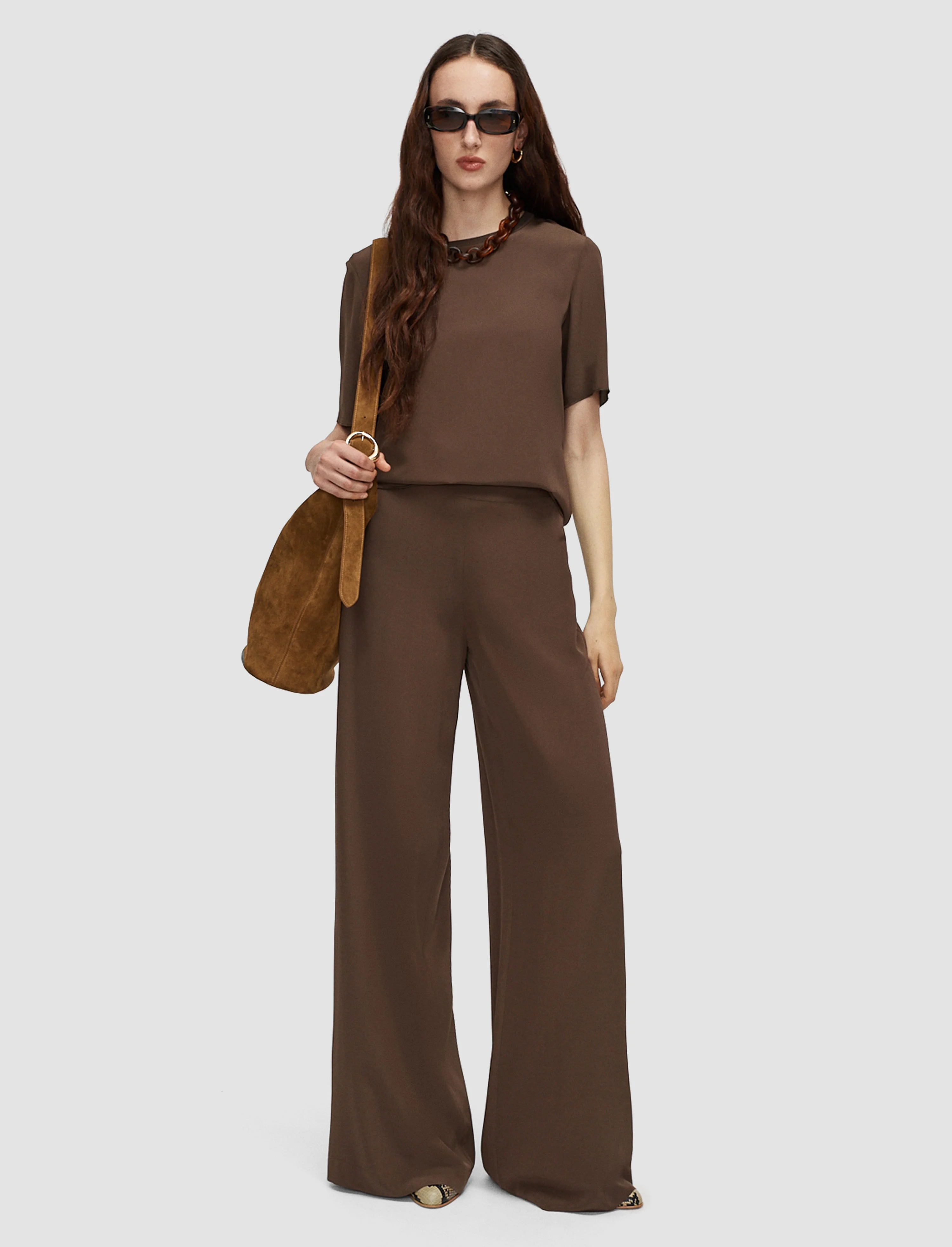 Rihani Crepe de Soie Silk Trousers - 1