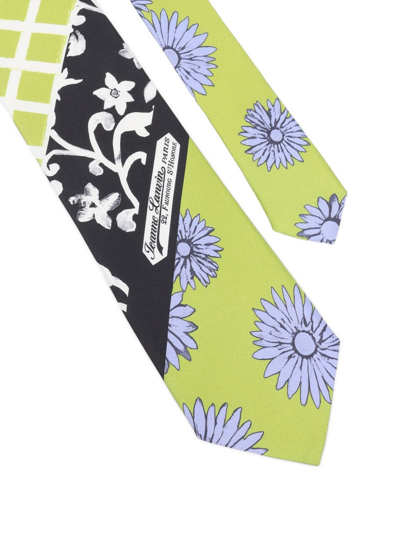 Lanvin floral patchwork tie outlook