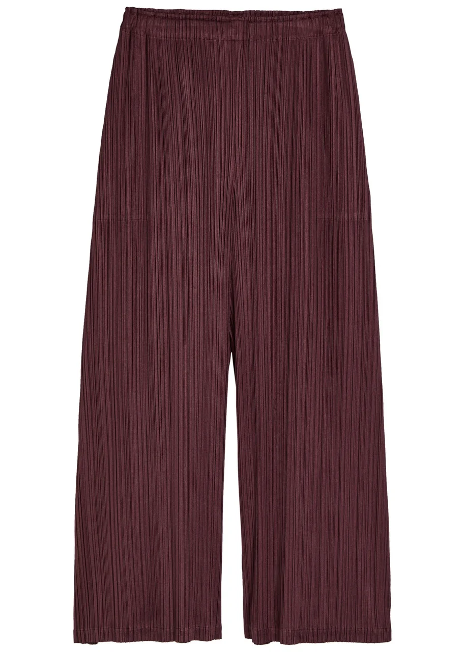 Pleats Please Issey Miyake Pleated Wide-leg Trousers - 1