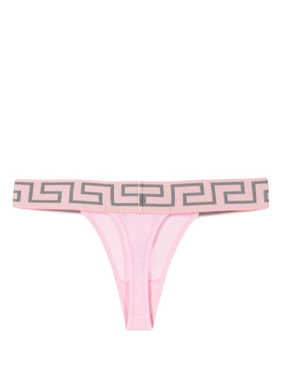 VERSACE Gerca-patterned waistband thong outlook