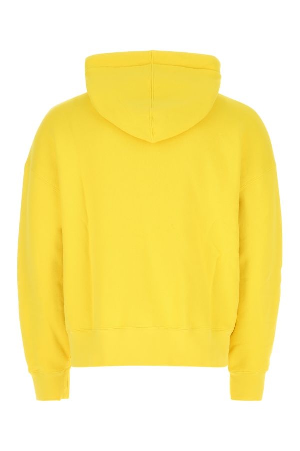 パーカー・フーディ Palm Angels Yellow cotton oversize sweatshirt Palm Angels PALM ANGELS Yellow Cotton Oversize Sweatshirt