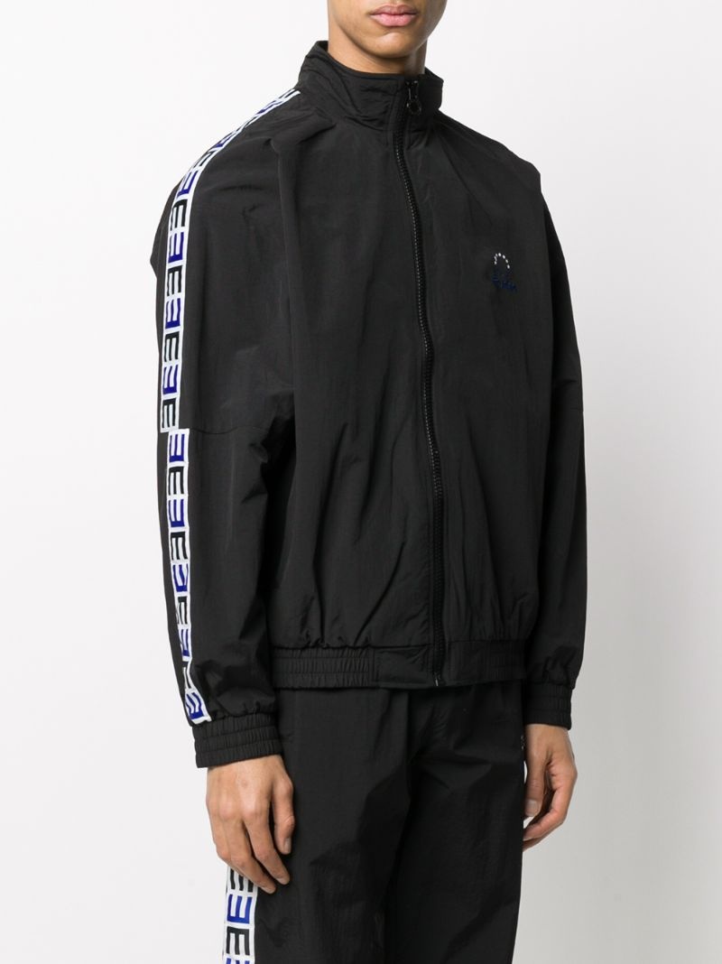 logo zipped bomber jacket - 3