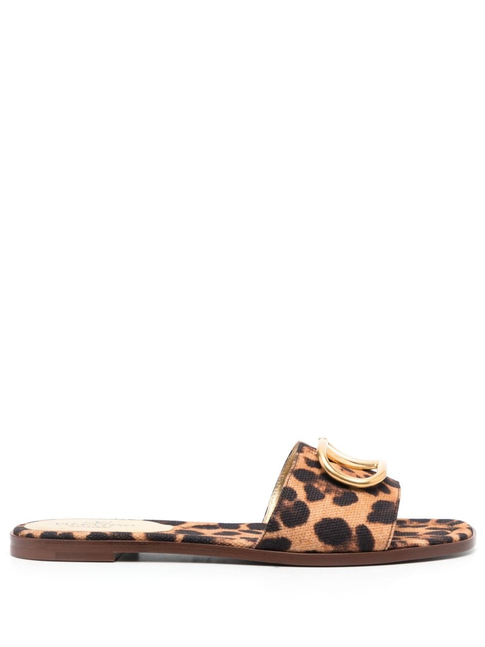 leopard-print buckle sandals - 1