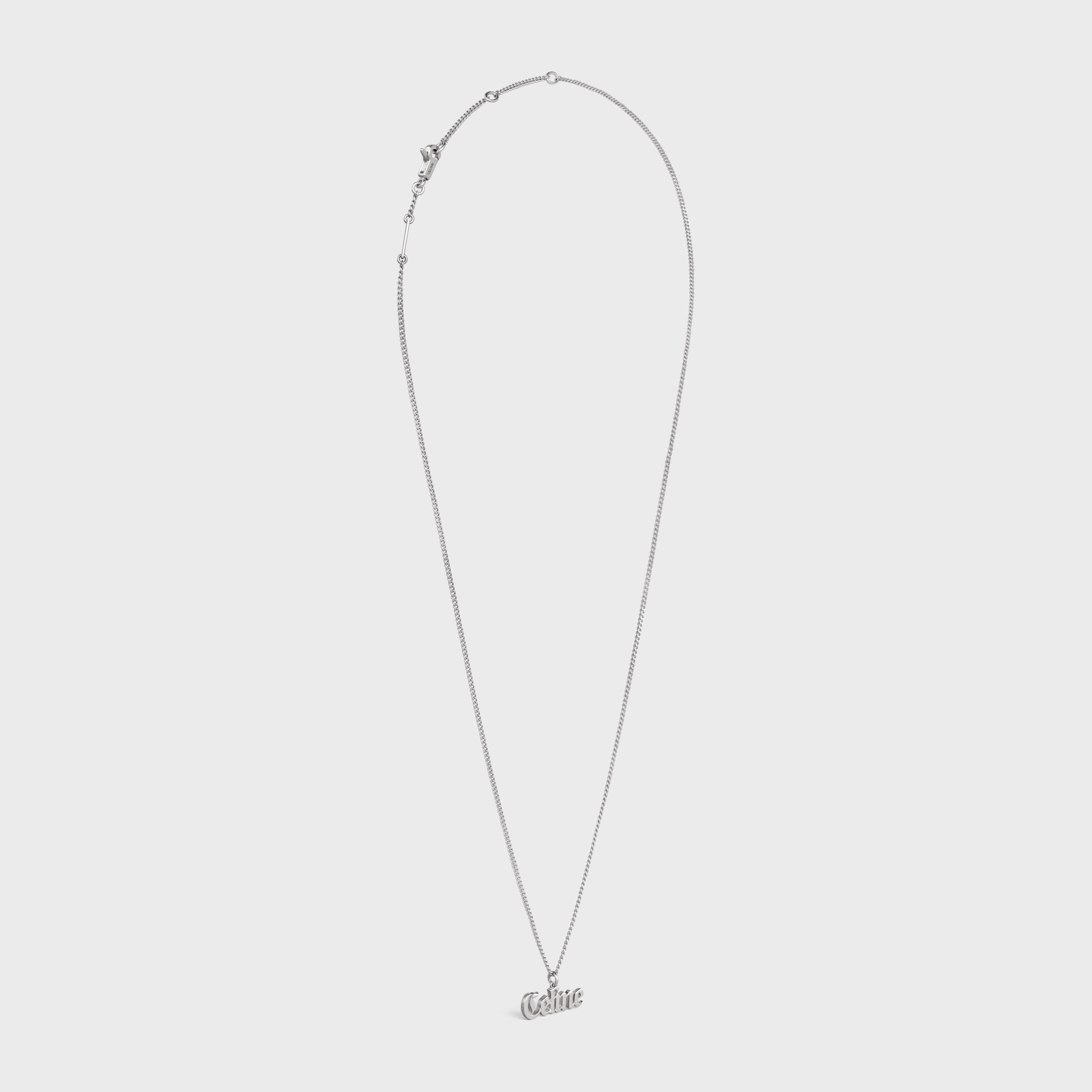 Celine Gothic Necklace in Sterling Silver with Rhodium Finish - 3