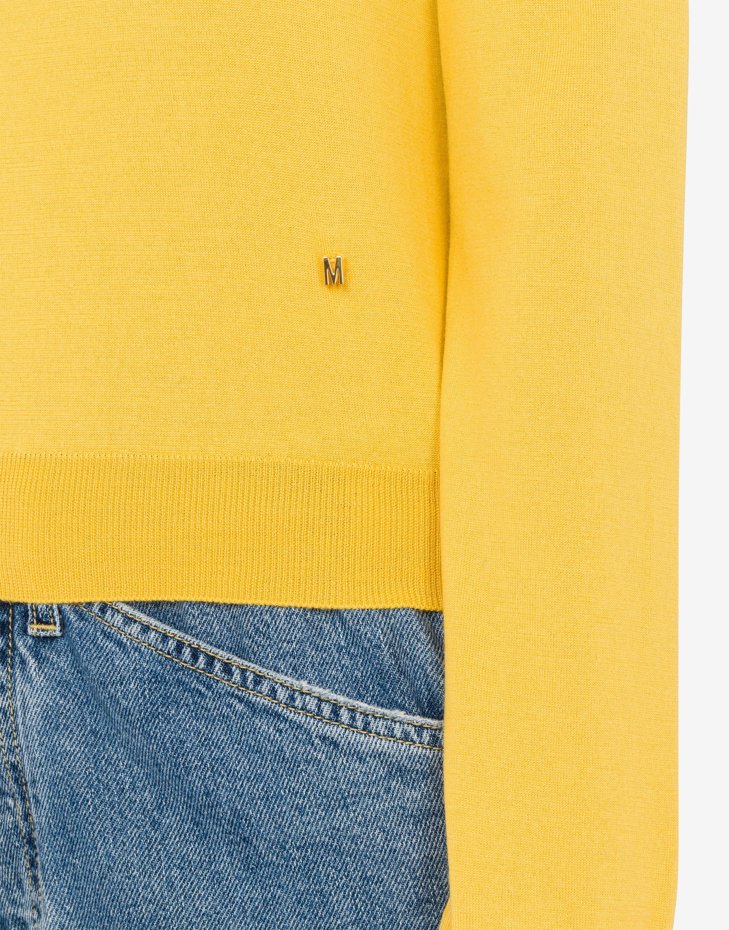 WOOL AND SILK PULLOVER GOLDEN M - 4