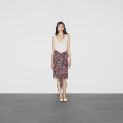 GUCCI Floral print silk skirt outlook