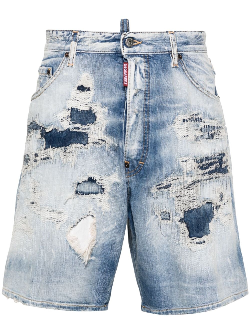 Shark Bite washed denim shorts - 1