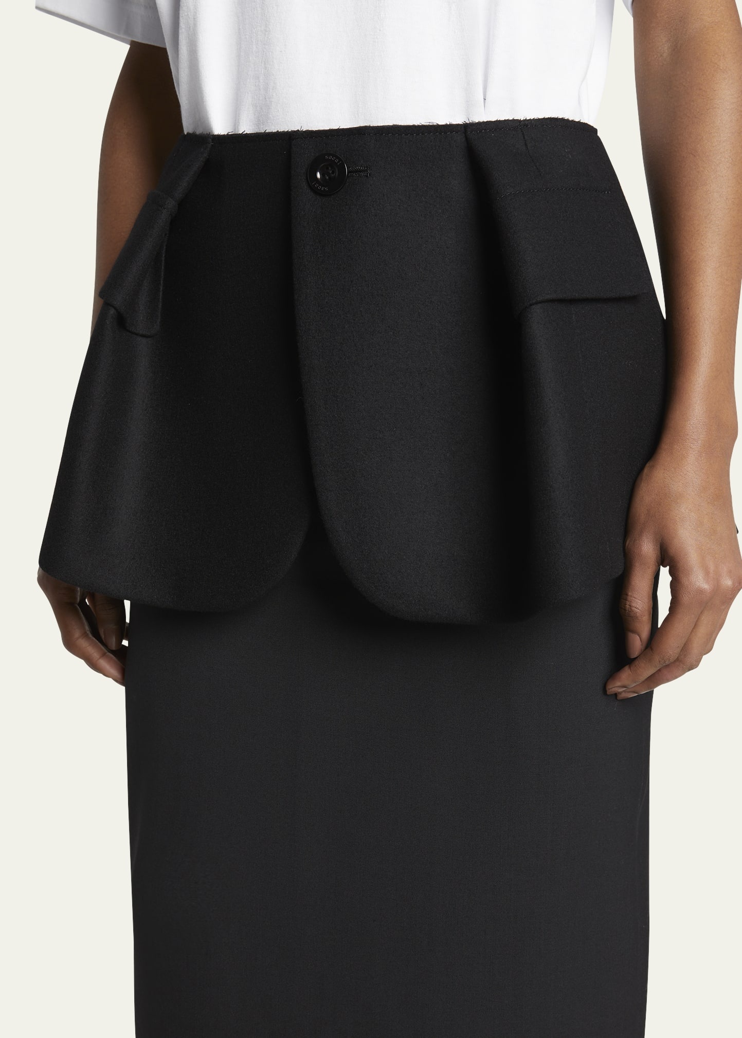 Blazer Peplum Detail Midi Skirt - 5