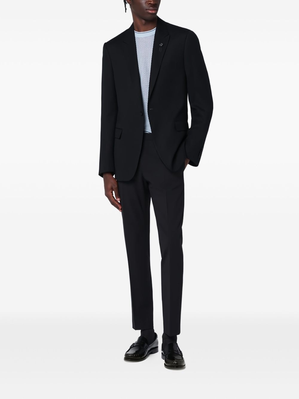 single-breasted single-button blazer - 2