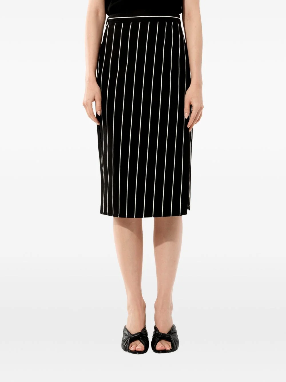 Tablier pinstriped A-line skirt - 1