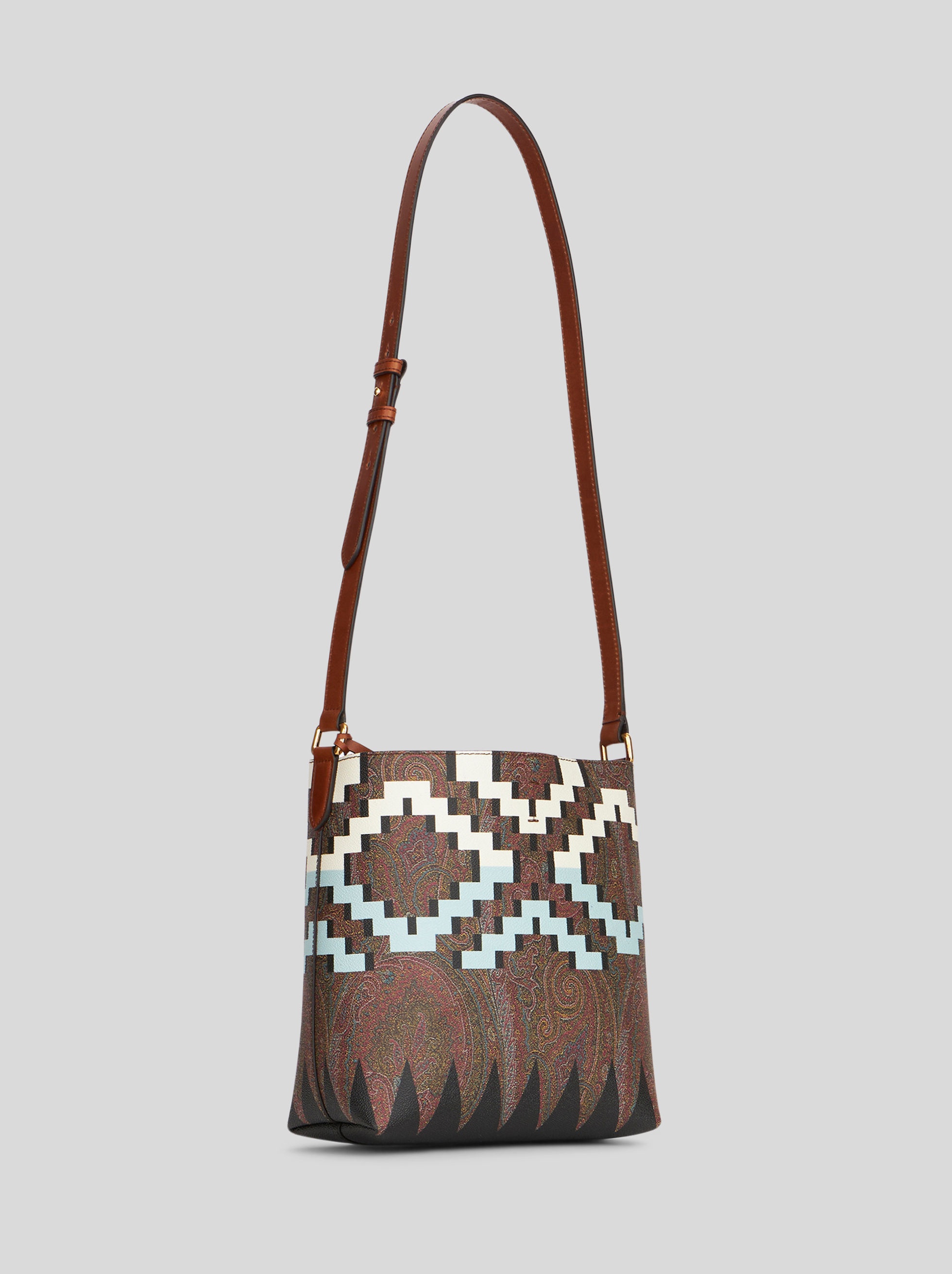 SMALL PAISLEY CROSSBODY BAG WITH GEOMETRIC PRINT - 6
