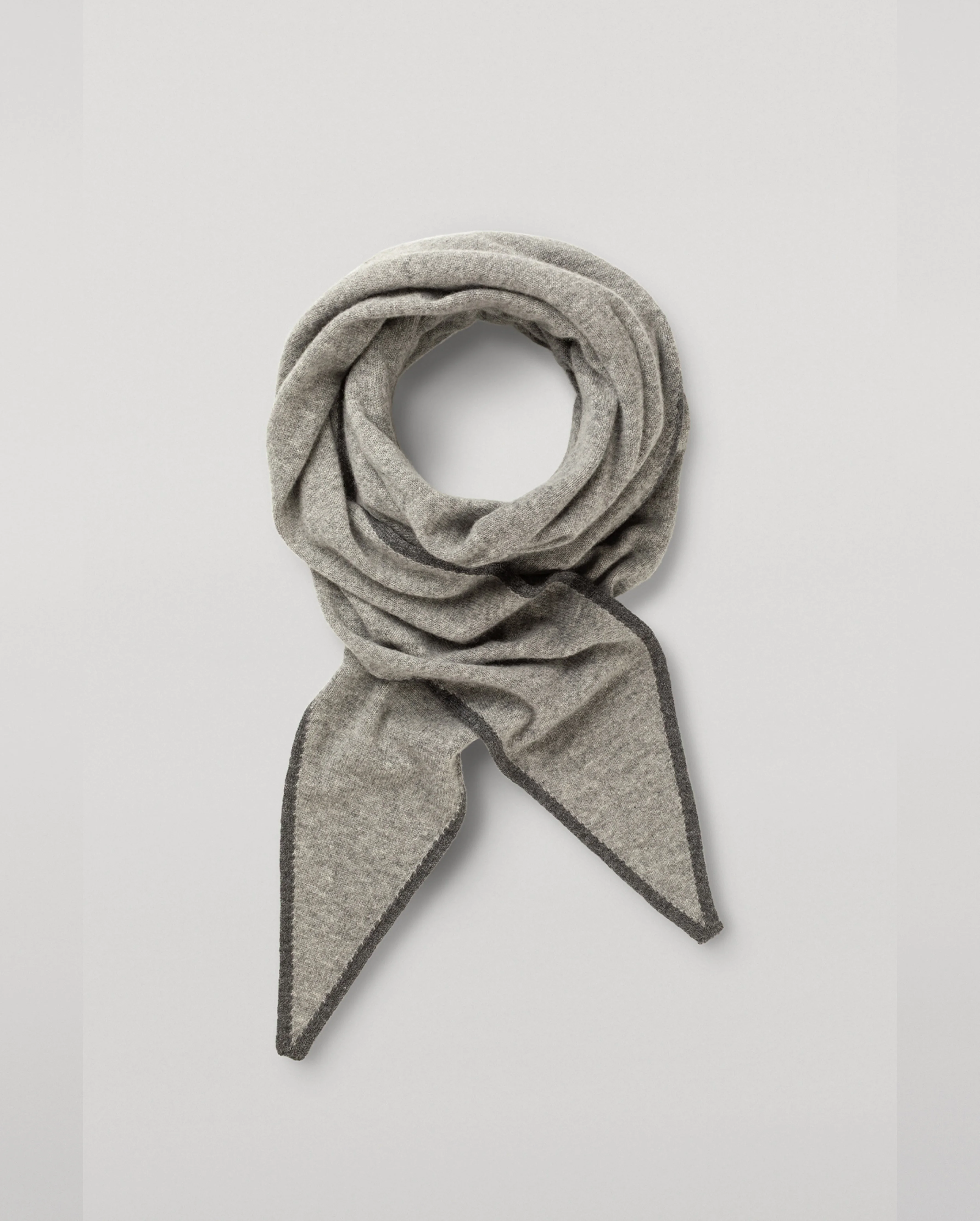 Ethel Grey Cashmere Diamond Scarf - 1