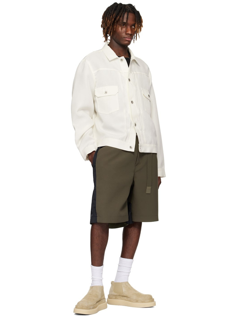 sacai Off-White Double-Faced Silk Cotton Jacket outlook