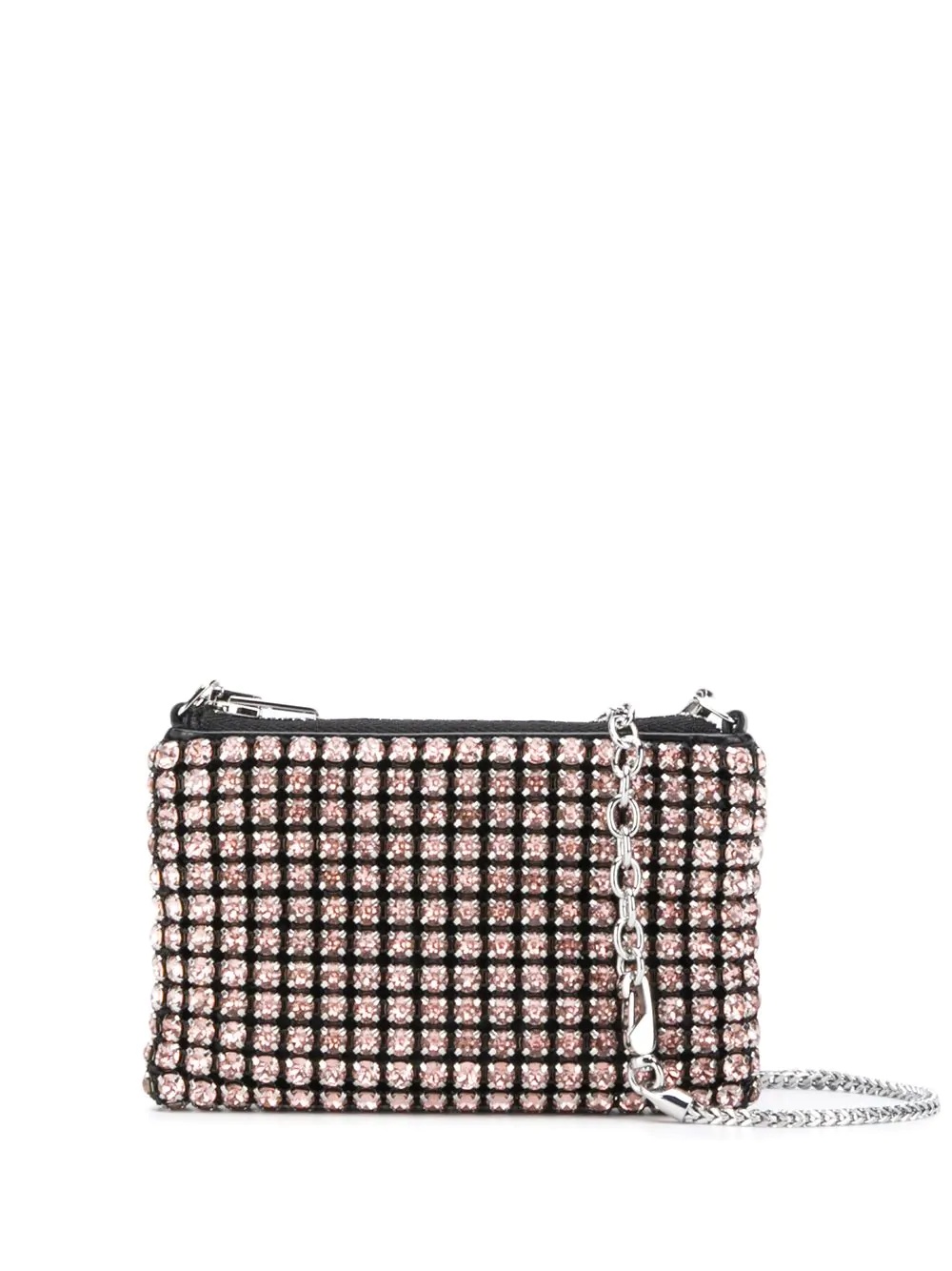 crystal embellished clutch - 1