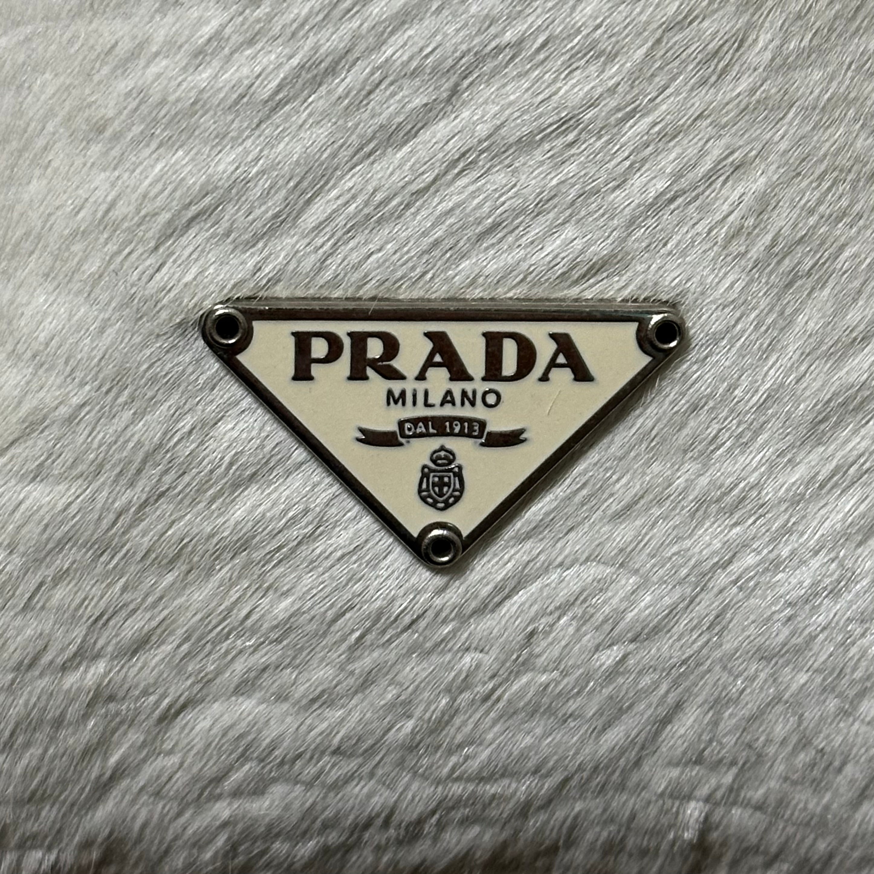 PRADA Fall Winter 1998 Unborn Calf Leather Plastic Handle Hand Bag - 7