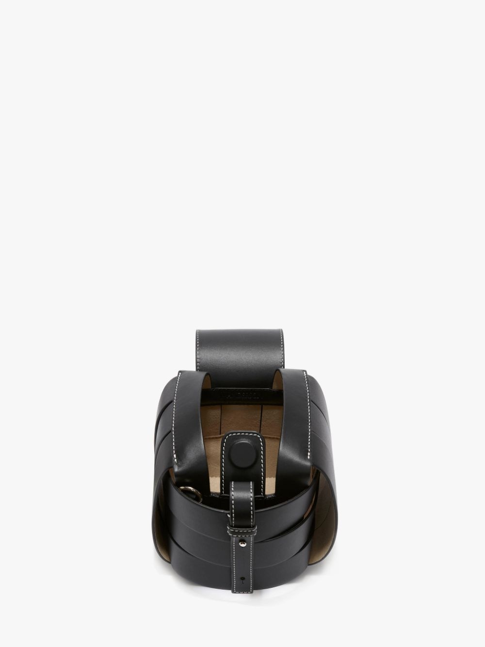 KNOT BAG - LEATHER TOP HANDLE BAG WITH CROSSBODY STRAP - 4