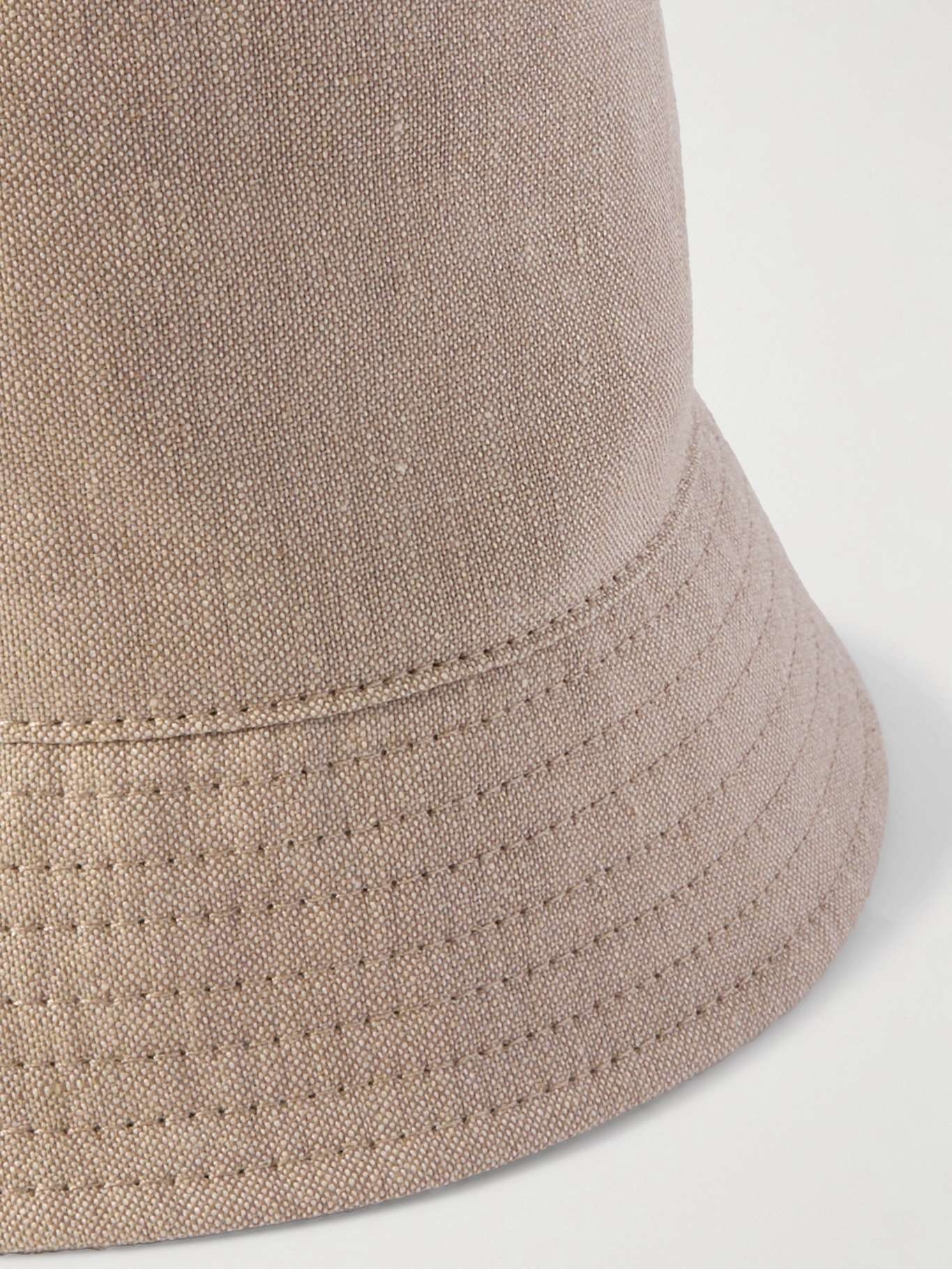 Embellished linen and wool-blend bucket hat - 2