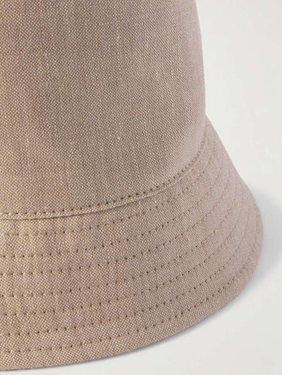 Brunello Cucinelli Embellished linen and wool-blend bucket hat outlook