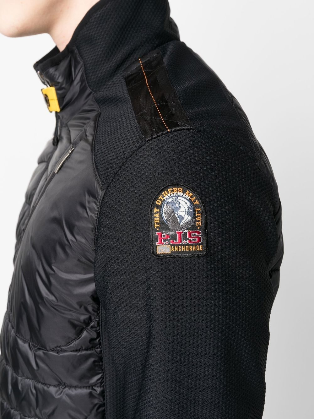 logo-patch padded jacket - 5