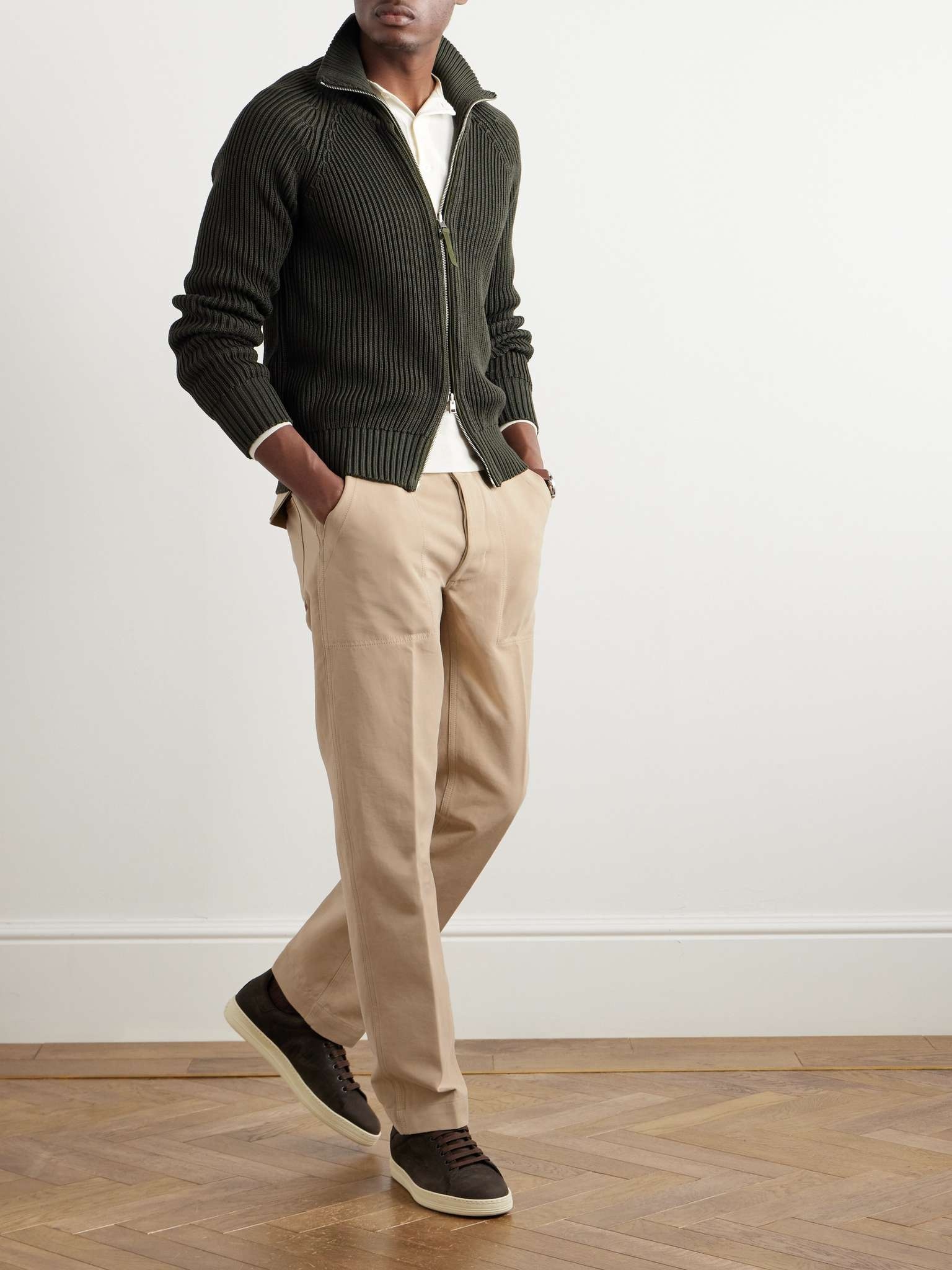 Straight-Leg Cotton-Twill Trousers - 2