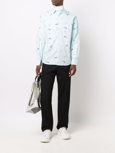 Lanvin logo-print poplin shirt outlook