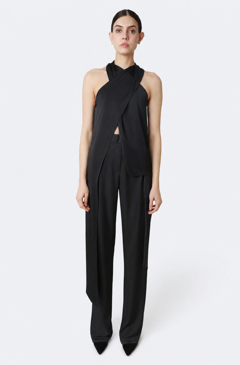 LAPOINTE Lightweight Satin Belted Pant outlook