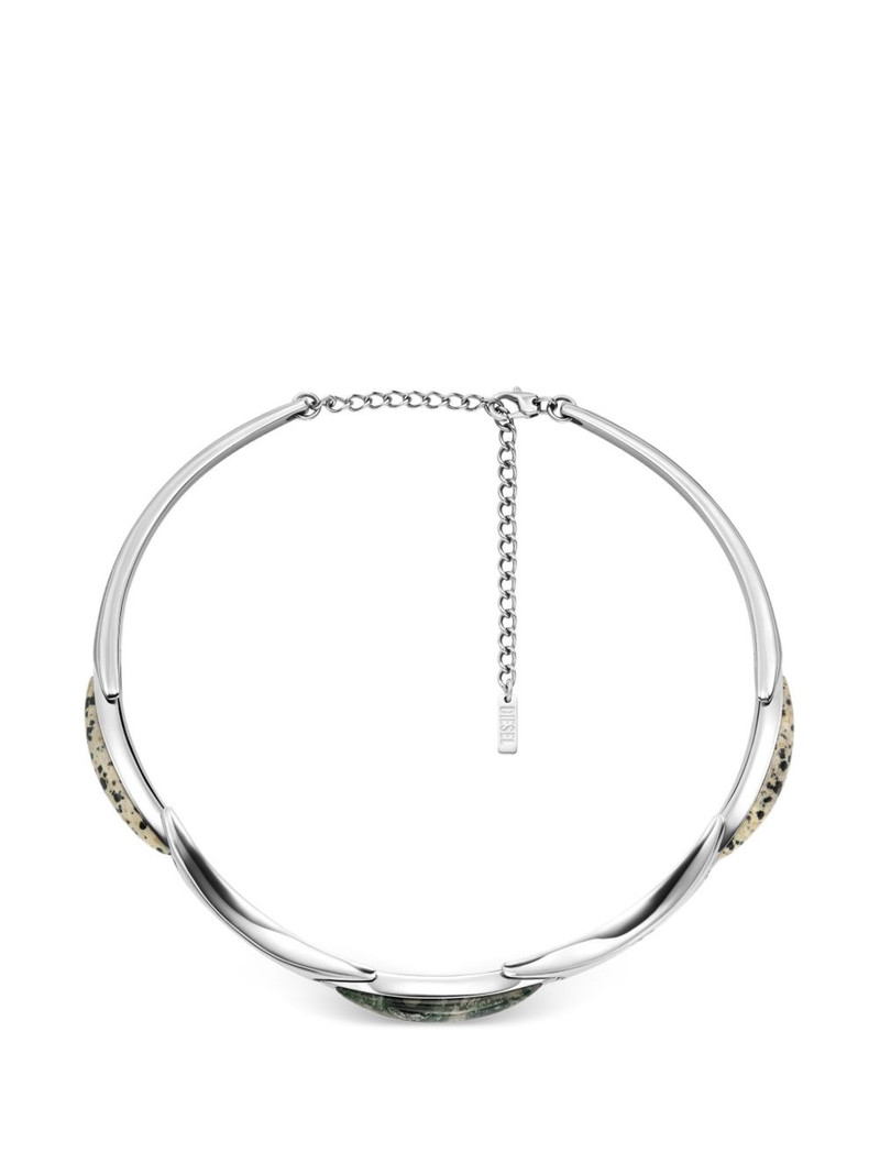 Diesel jasper stainless steel choker necklace outlook