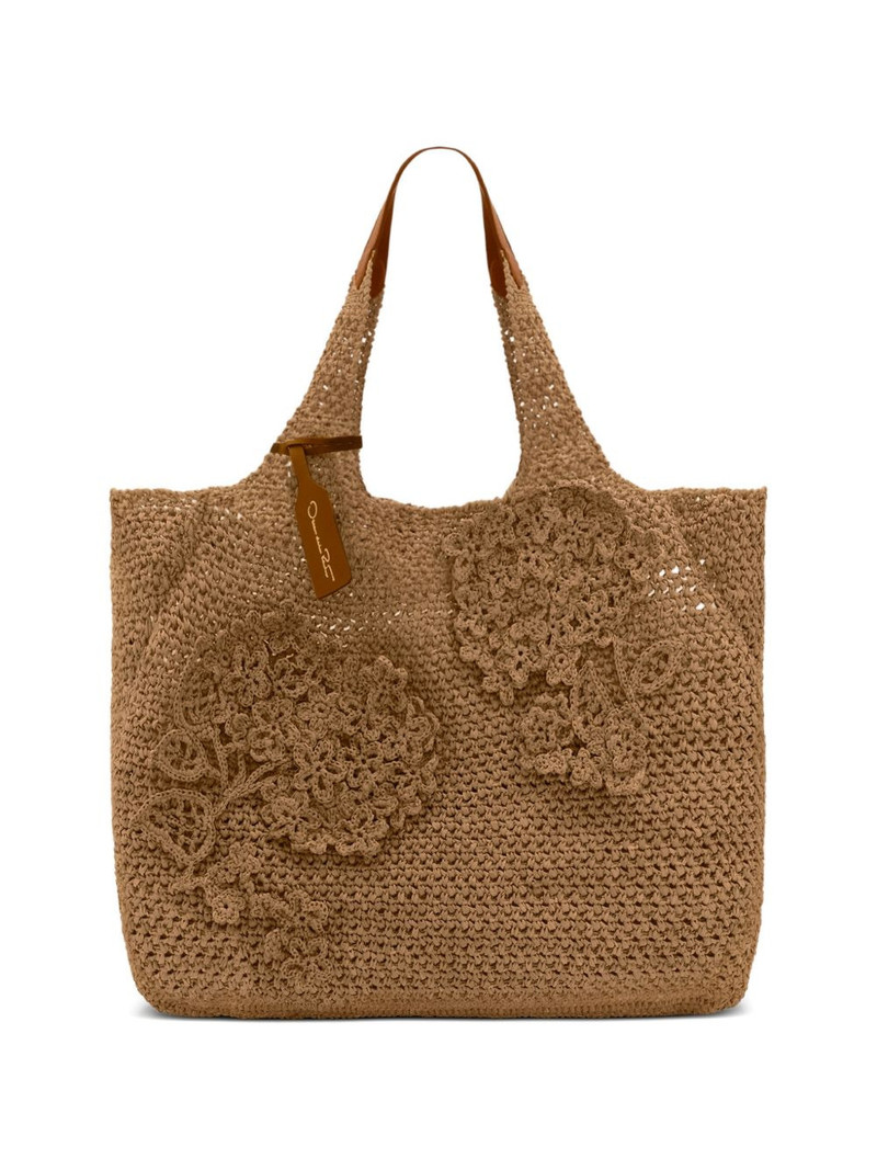 Topaz floral-appliqué shoulder bag 1