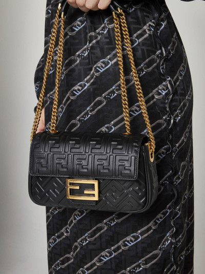 FENDI Baguette Chain FF leather midi bag outlook