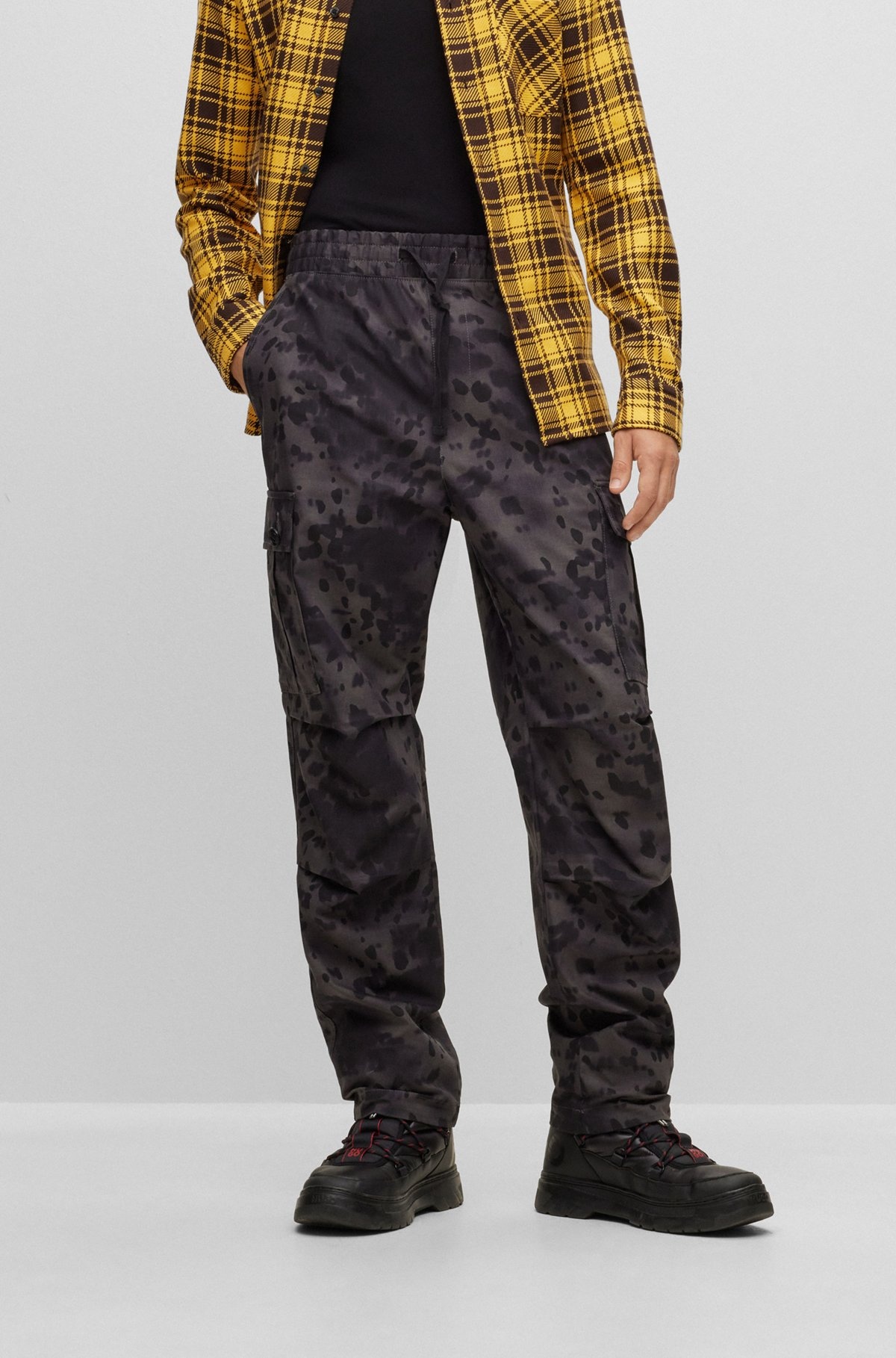 REGULAR-FIT CARGO TROUSERS IN DALMATIAN-PRINT COTTON - 2