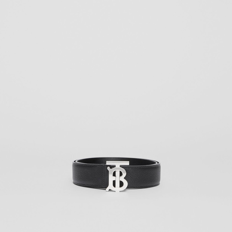 Burberry Monogram Motif Grainy Leather Belt outlook