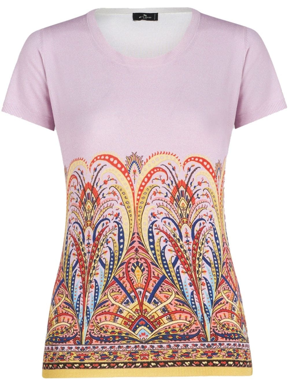 paisley-print silk-blend top - 1