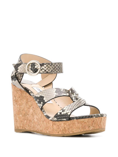 JIMMY CHOO Aleili 100mm wedge sandals outlook