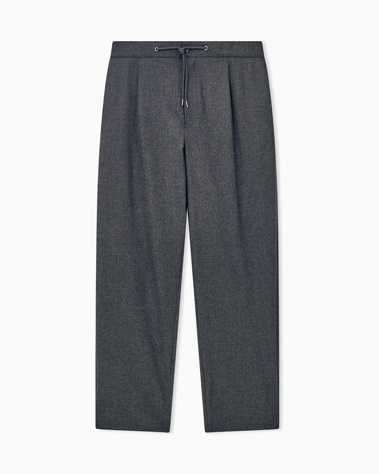 TROUSER CASHMERE REGULAR FIT SOLID STRETCH DRAP - 1