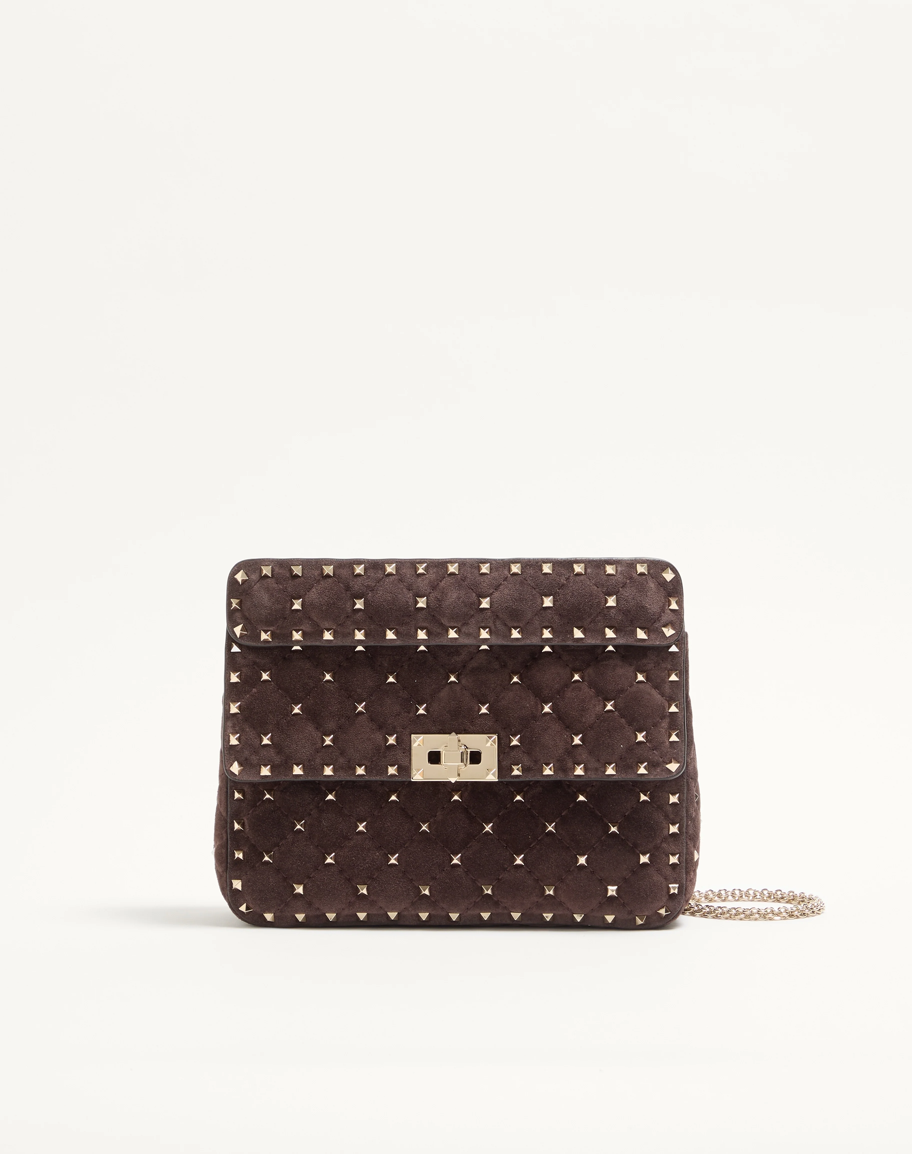 VALENTINO GARAVANI ROCKSTUD SPIKE MEDIUM SUEDE BAG - 1